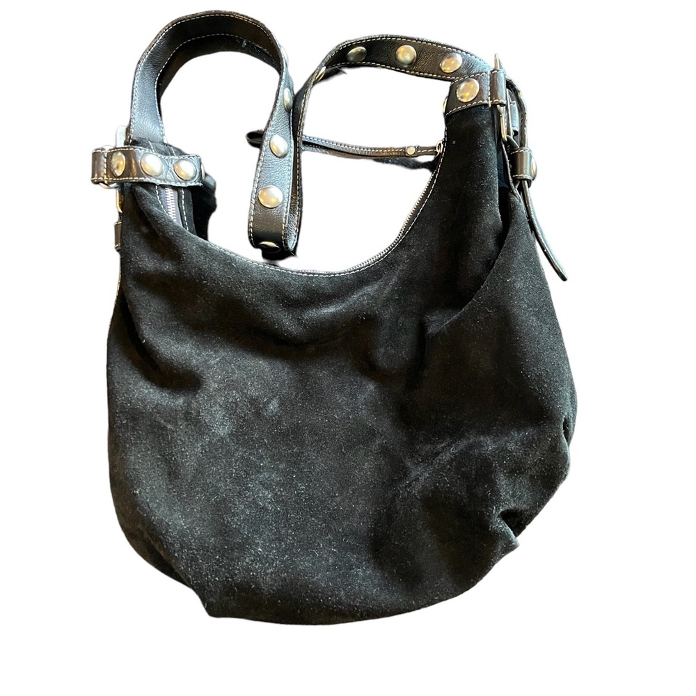 CBGB Black suede large handbag